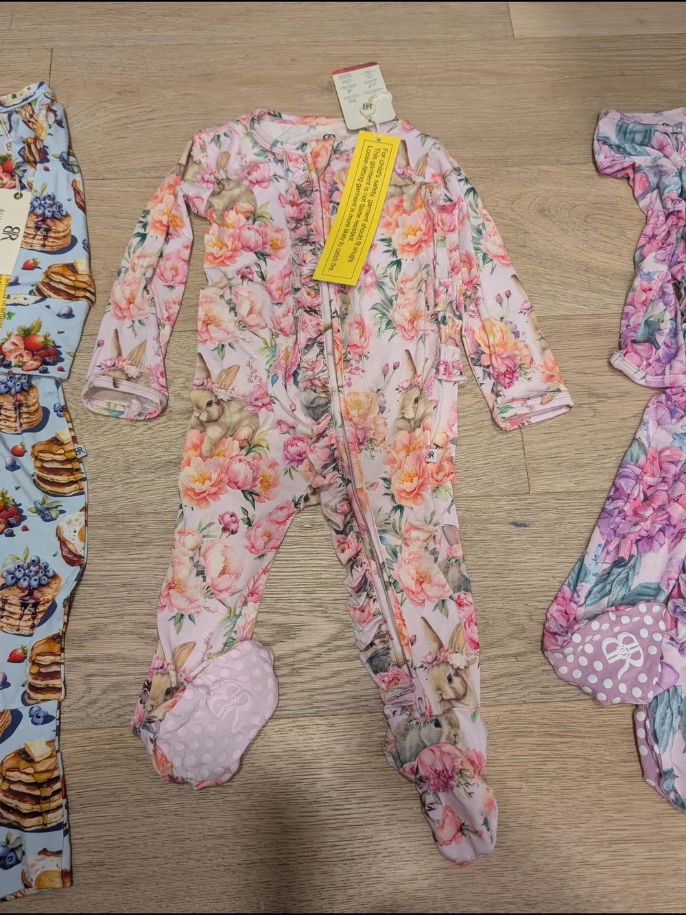 BUMS & ROSES Bamboo 12-18 Months bundle Floral & Pancake Prints All New With Tag
